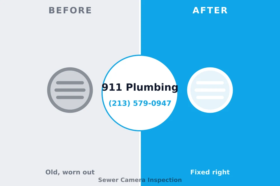 Before and after: plumbing repair Woodland Park, NE